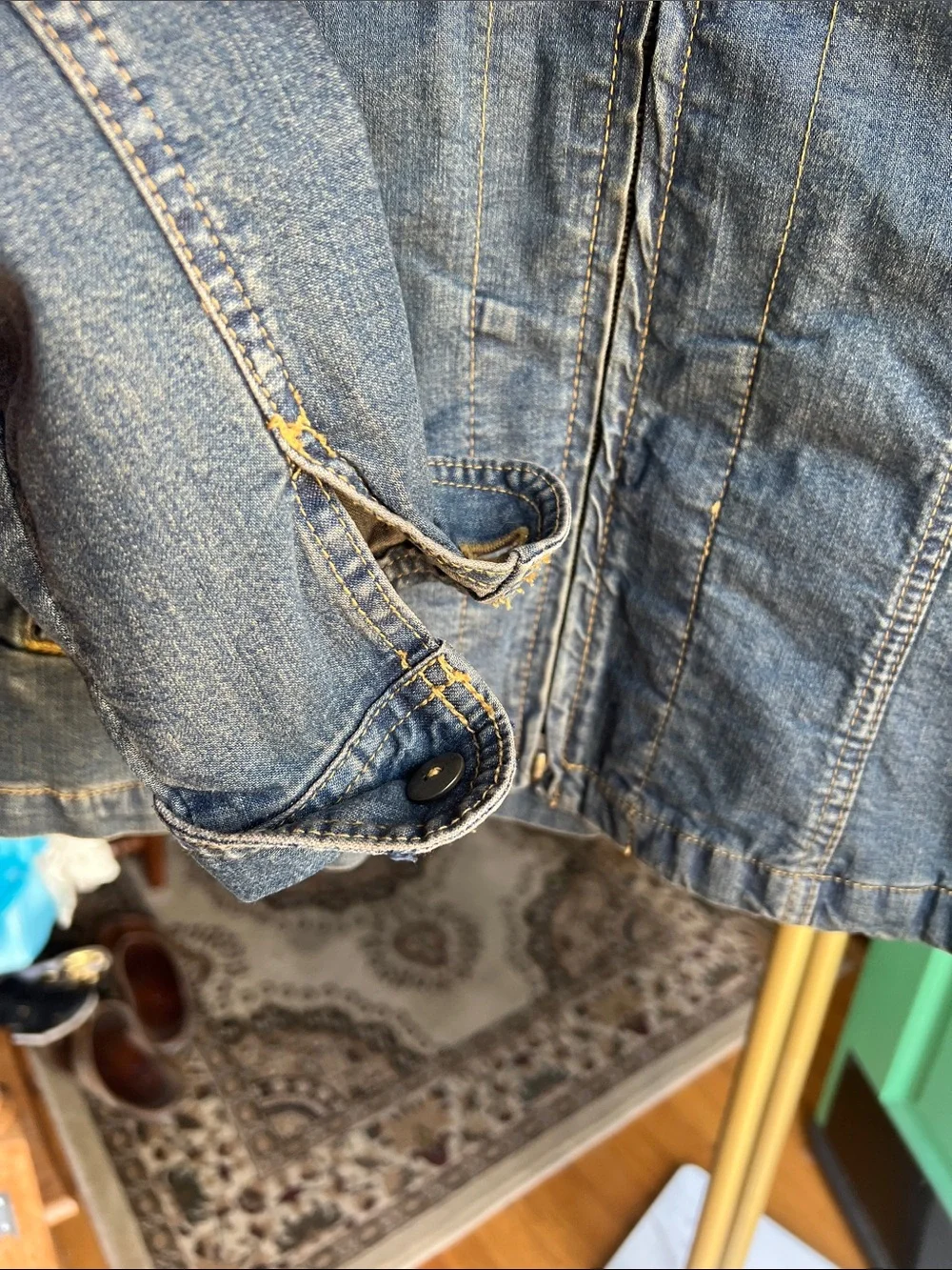 Coldwater Creek Denim Jacket Embroidery size Lar